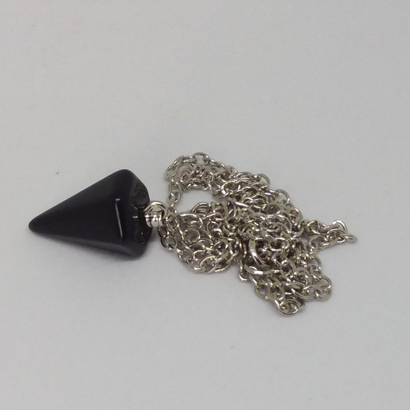 Black Agate Pendulum Divination Healing Pendant - Picture 2 of 2